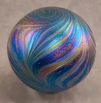 #05192507 Med Float 6.25'' Zig-Zag design Iridised $70.00