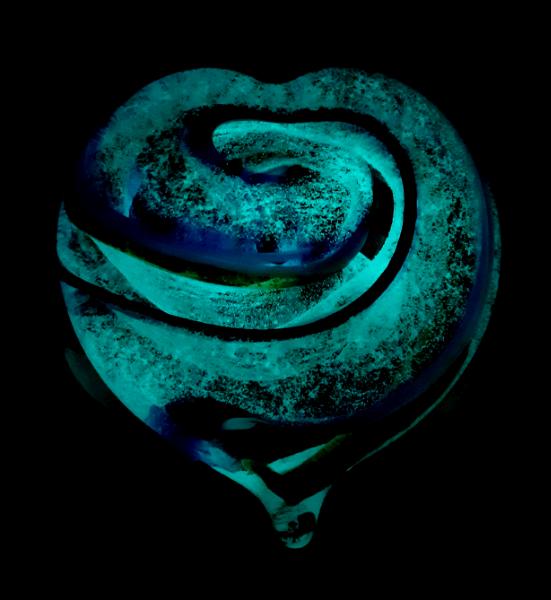 #10242513 Heart solid Glass Glow in Dark 3.18'' X 3.25''  $85.00 #10242513 Heart solid Glass Glow in Dark 3.18'' X 3.25''  $85.00