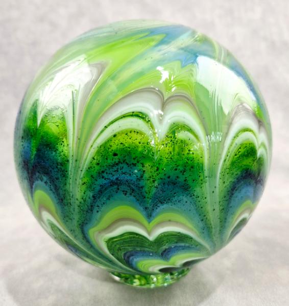 #02072608 Glass Float SeaHawks 12th Man sound wave design 6.18'' $80.00