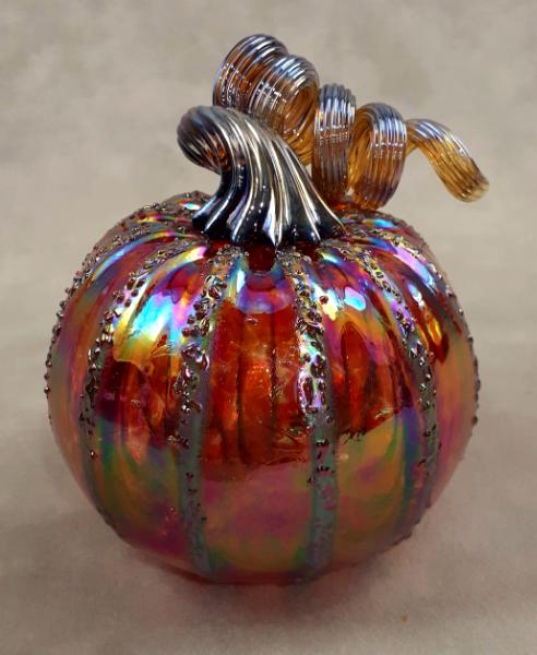 #09062511 Sm Pumpkin 3.5'' Iridised $40.00