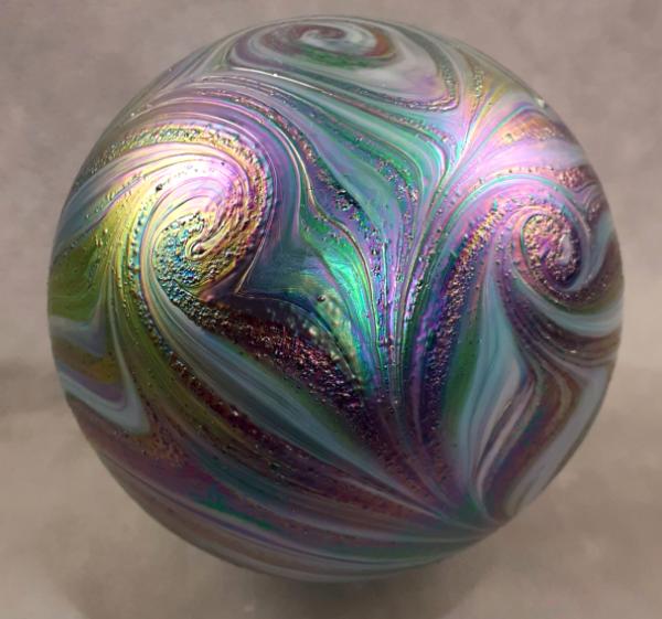 #10262614 glass float Starry Night design 6'' Iridised $80.00