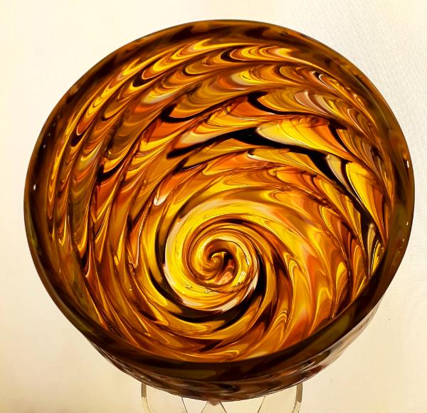 #10262627 Bowl  feather twist design 4''HX5.5''W $125.00