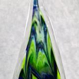 #02072612 Solid Glass Sculpture SeaHawks 12th Man sound wave design 12.5''HX4.25''WX3.5''B $175.00