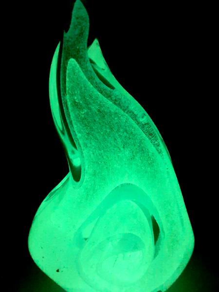#11242515 Solid Sculpture Glow in the dark flame 7.5''HX4.25''WX2.5''D $180.00