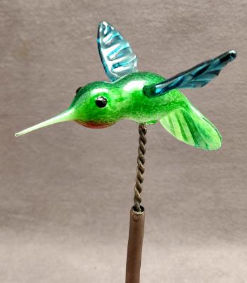 #03082420 hummingbird on yard stake 7''Hx4''Wx5''L $145