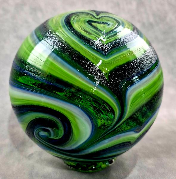 #02072606 Glass Float SeaHawks 12th Man Heart design 6'' $80.00