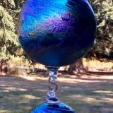 #080925056 Three Hanging Ball Sculpture Iridised Lg-6.25'' Med-5.18'' Sm-3.5'' 22''Long $180.00