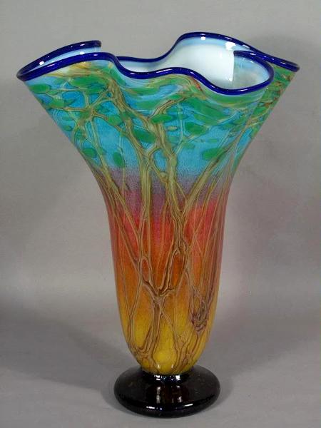 Fluted Vase Savanna Sunset 