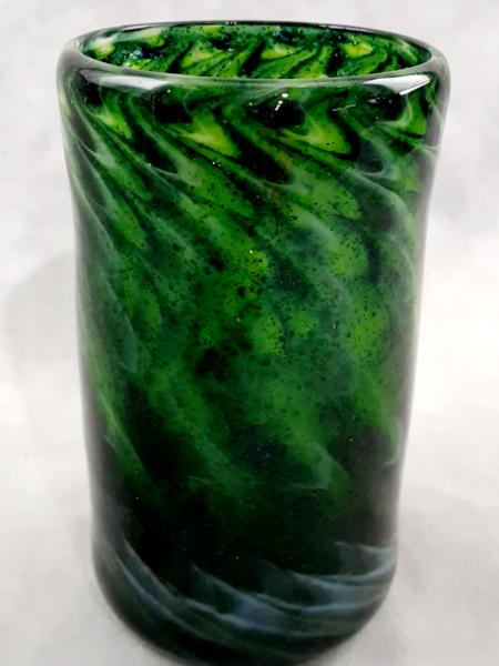 #10012519 drinking Glass seahawk colors 5.25''HX3''W $70.00