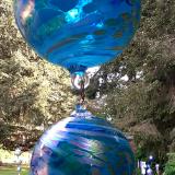 #05082510 4 Hanging Ball Sculpture Iridised LG-7.75'' Med-6.75'' SM-5'' Xsm 3.5'' 32'' long $250.00