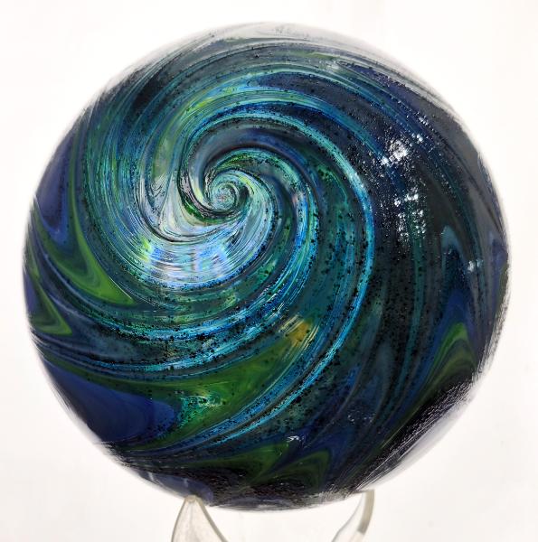 #02072609 Glass Float SeaHawks 12th Man sound wave design 6.25'' $80.00