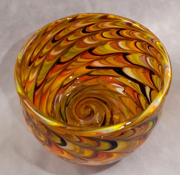 #10262627 Bowl  feather twist design 4''HX5.5''W $125.00