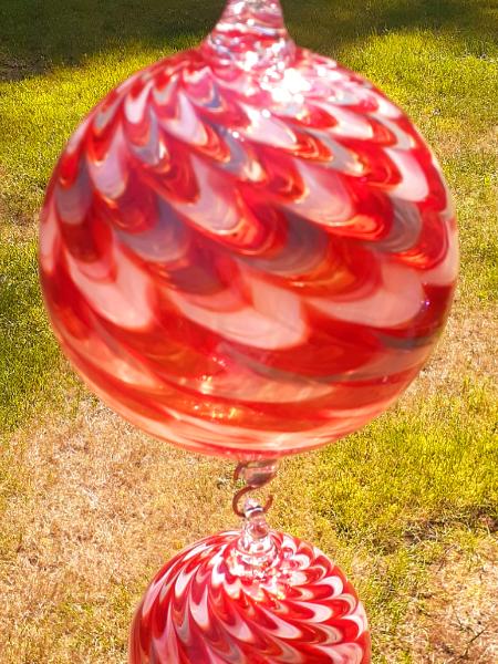 #08262501 Three Hanging Ball Sculpture WSU Colors LG-6.25'' Med-4.75'' Sm-3.75'' Long 22'' $180.00