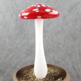 #04112409 LG mushroom with glass stake 11''Hx 6''W $100