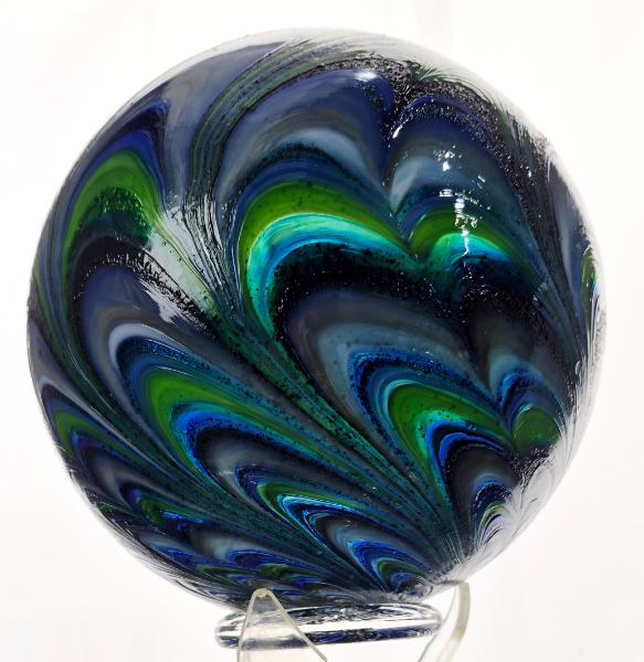 #02072609 Glass Float SeaHawks 12th Man sound wave design 6.25'' $80.00