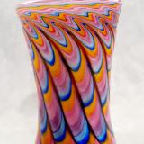 #01072609 Drinking glass Rainbow Tie-Die colors  6.5''HX3.5''W $90.00