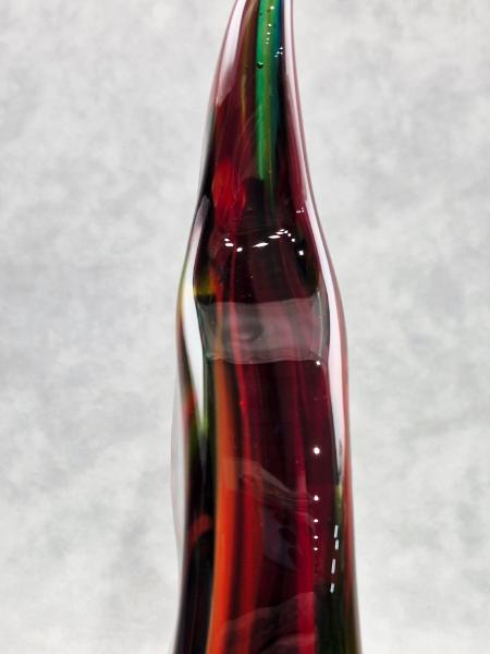 #05202601 solid sculpture rainbow flame 8.5''HX4.25''WX2.25''D $175.00