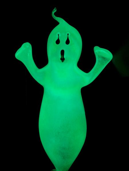 #09252307 GLOW IN THE DARK wall hanging ghost 10''Hx6''W $150