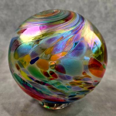 #04282603 Glass Float 6'' Confetti design, Iridized $65.00