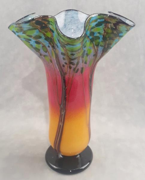 #05272501 Sunset Tree Vase 11.5''HX8''WX4''B $275.00