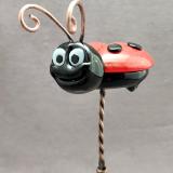 #03262409 ladybug on rod 8''Hx3''WX4''L $135