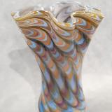 #12152507 Vase 7.75''HX5.5''W  Tie-die design $95.00