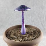#04152434 mushroom with glass stake 7''Hx4''W $70