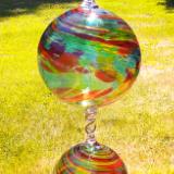 #07122506 Three Hanging Ball Sculpture Lg-6.75'' Med-5.5'' Sm-4'' 23'' Long  $180.00