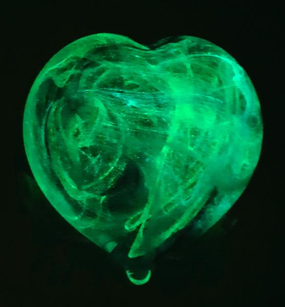 #11242519 Solid Sculpture Glow in the dark heart 1.5''HX3.5''WX3.5''L $90.00 