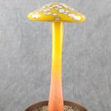 #04112406 LG mushroom with glass stake 14''Hx 6''W $100