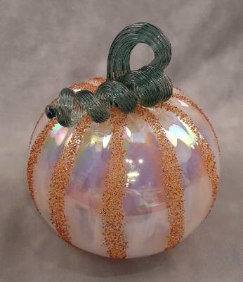 #09162547 Lg Pumpkin 5'' to 6'' Iridised $65.00 #09162547 Lg Pumpkin 5'' to 6'' Iridised $65.00