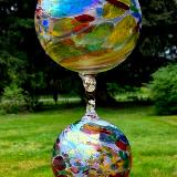 #04282601 Four Ball sculpture, Confetti design, Iridized LG-7'' Med-5.75'' SM-4.75'' XSM-3.75''  Total length  31'' $200.00