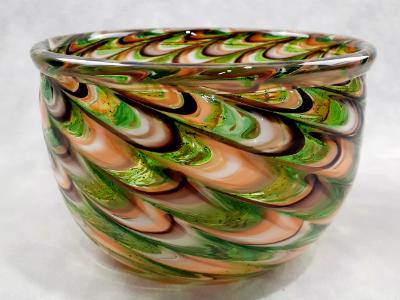 #10262628 Bowl  feather twist design 4.25''HX6.5''W $125.00