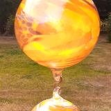 #07302512 Three Hanging Ball Sculpture Lg-7'' Med-5.5'' Sm-4.5'' Long-24'' $180.00