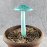 #04152426 mushroom with glass stake 7''Hx4''W $70