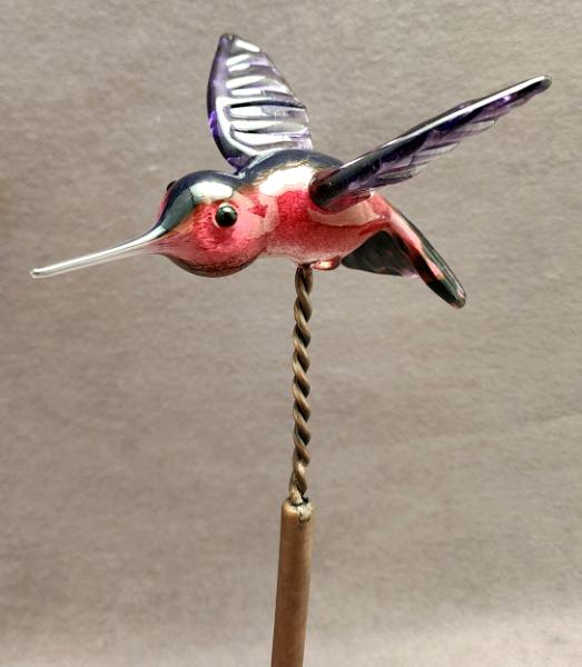 #03082422 hummingbird on yard stake 7.5''Hx4.5''Wx6''L $145