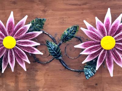 #07302201 wall flower sculpture 23''Hx63''W $2750