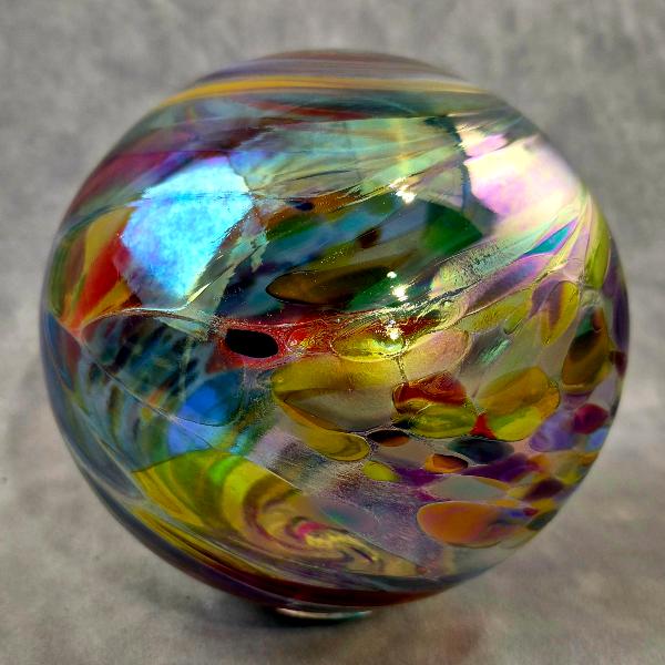 #04282603 Glass Float 6'' Confetti design, Iridized $65.00