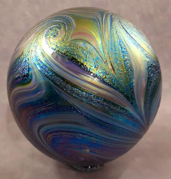 #10262615 glass float Starry Night design 6'' Iridised $80.00