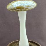 #04052410 LG mushroom with glass stake 12''Hx6''W $100