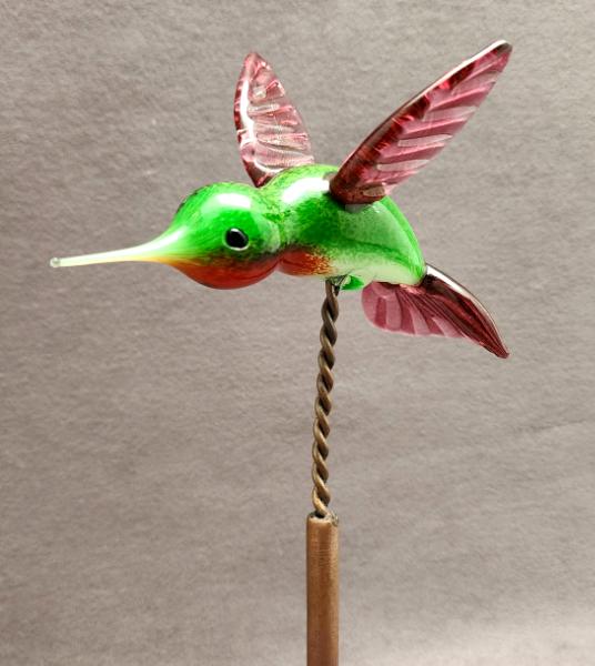 #03082415 hummingbird on yard stake 7.5''Hx3.5''Wx6''L $145