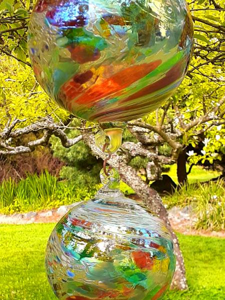#05032506 Hanging 4 Ball Sculpture 29''Long Lg 7'' Med-6'' Sm-4'' XSm-3.25'' $250.00