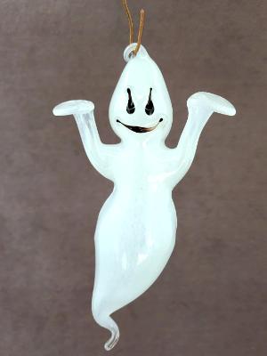 #09112309 GLOW IN THE DARK ghost free hanging 9''Hx5''W $150