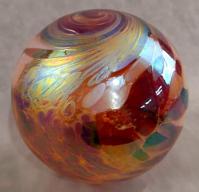 #04182502 Med Float 6.25'' Persian Design Iridised $65.00