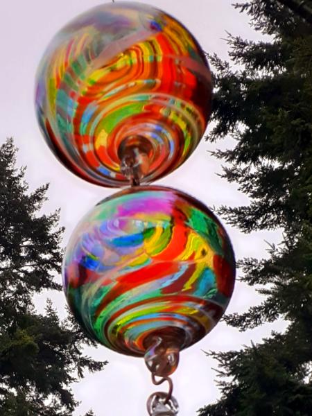 #10102501 Three ball hanging sculpture LG-5.5''  Med-4.5'' Sm-3.5''  Long-20'' $170.00
