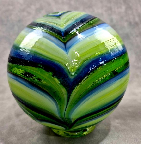 #02072605 Glass Float SeaHawks 12th Man Heart design 6.25'' $80.00