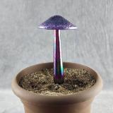 #04152457 mushroom with glass stake 7''Hx4''W $70
