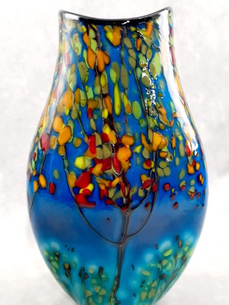 #10012513 Tree Vase fall colors 10.5''HX6.25''WX3.5''D $150.00