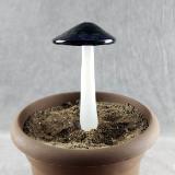#04152453 mushroom with glass stake 7''Hx4''W $70
