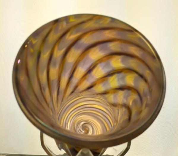 #01072607 Drinking glass UW colors Iridised 6''HX3.5''W $80.00